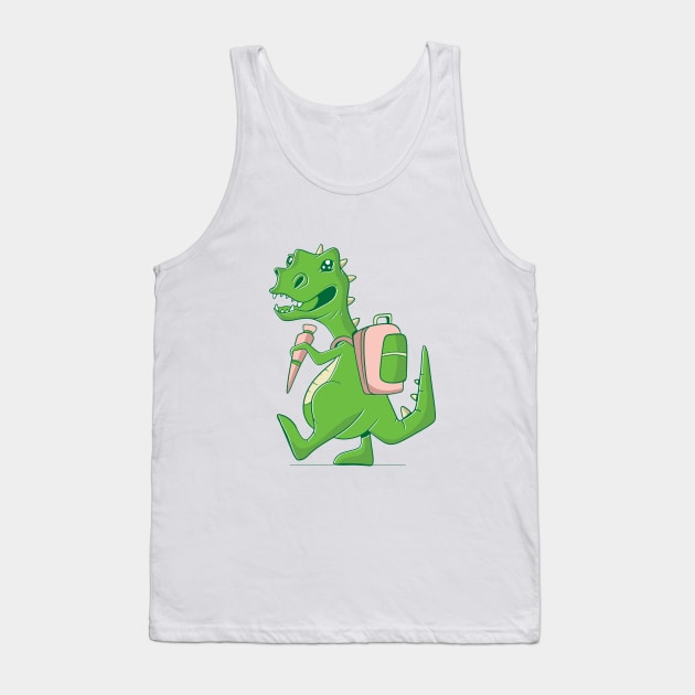 cute Dinosaur school Tank Top by Midoart